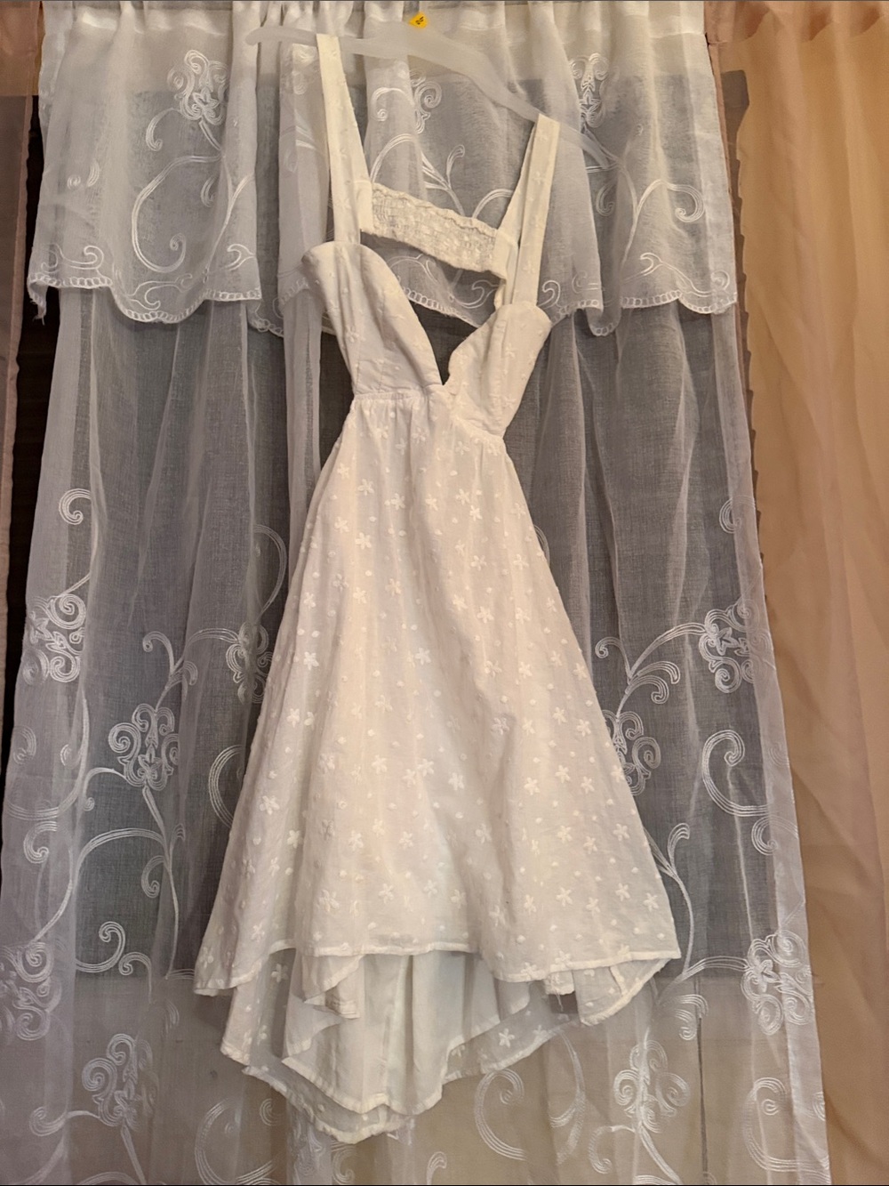 Princess Polly White Backless A-Line Embroidered Dress